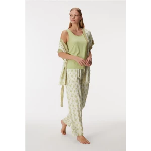 Anıl 11421 Kadın Sabahlık, Atlet Ve Pantolon Takım