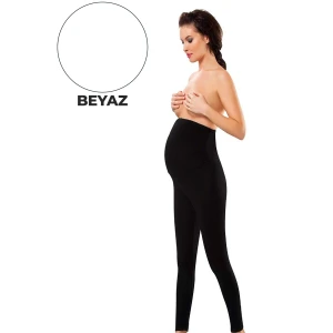 Beyaz Hamile ( Lohusa ) Penye Tayt - 560