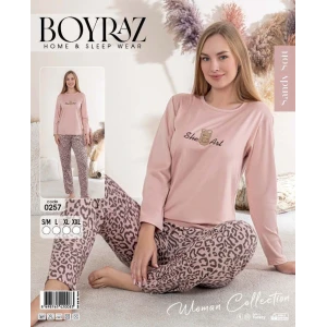 Boyraz 0257 Kadın Sandy Soft Uzun Kol Pijama Takımı