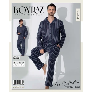 Boyraz 70089 Erkek Uzun Kol Penye Pijama Takımı
