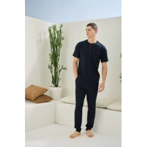 Erkek 2090 Erkek  Midi Yaka Pijama Takım