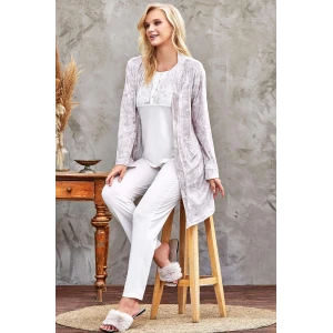 Flz 31-104 Bayan Kadife Sabahlık Pijama Takımı