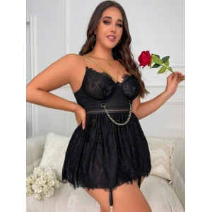 For Dreams 8487 Bayan Battal Fantazi Elbise Gecelik