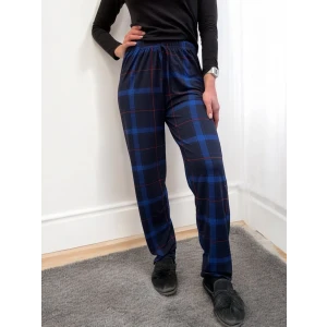 Freshness 801 Bayan Beli Lastikli Ekose Süet Tek Pijama Altı