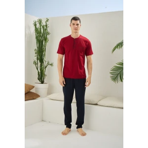 Kocabey 2090 Erkek Midi Yaka Pijama Takım