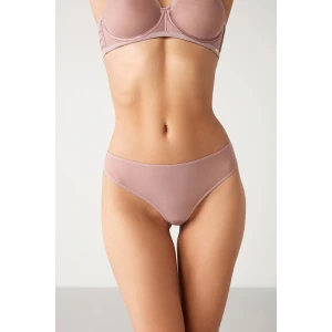 Kom Mell Transparan String Gül Kurusu Renk