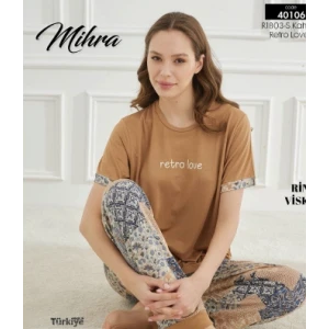 Mihra 40106 Kadın Kısa Kol Pijama Takımı