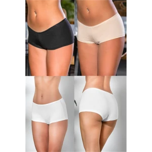 Pamuklu Boxer Külot (karışık) Siyah-beyaz-ten (brf2963)