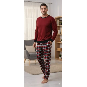 Pijalüx Tek Alt Kareli Kalın Poplin Ev Pantalonu