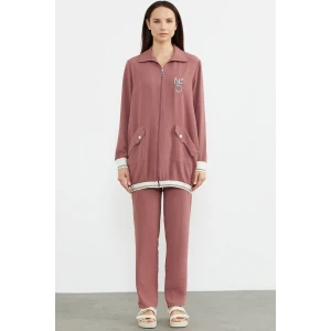 Sementa 76326 Şal Yaka Fermuarlı Krep Takım