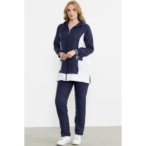 Sementa 76448 Keten Görünümlü Kapüşonlu Tunik Takım