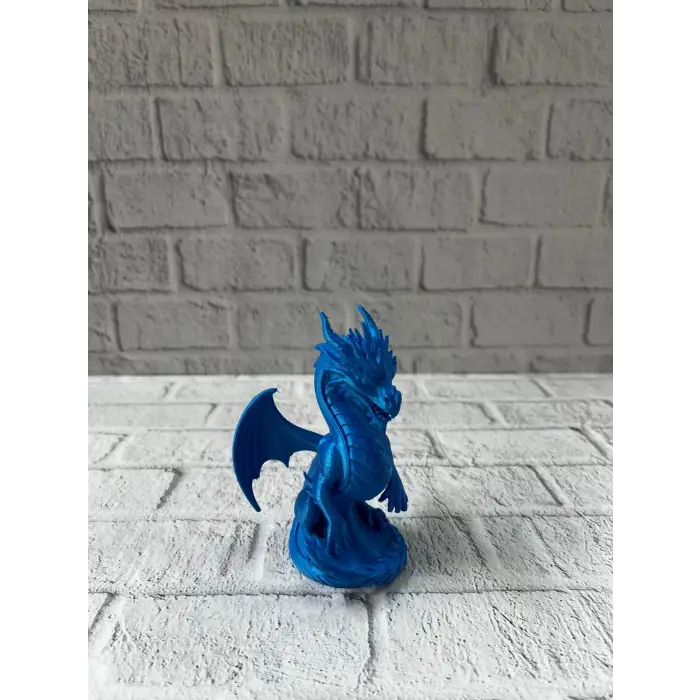 12 cm Mavi Ejderha Figürü Koleksiyonluk Dekoratif Biblo
