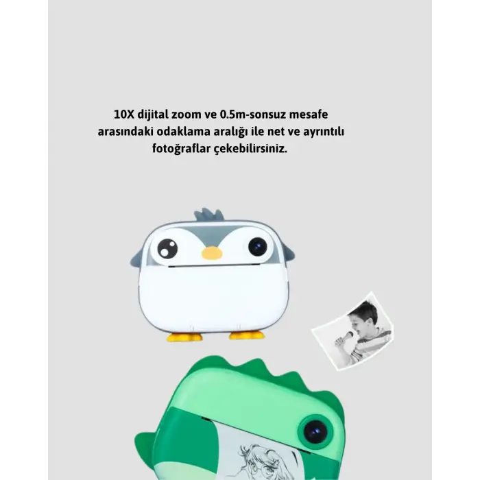 12 Özel Efektli ve Self-Timer Fonksiyonlu Baskı Kamera