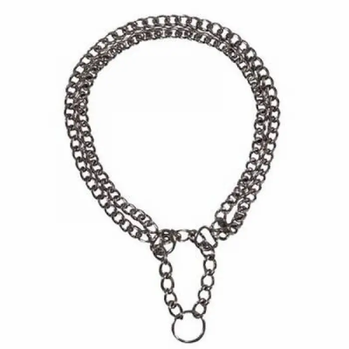2 Sıra Zincir Köpek Boyun Tasması 50 Cm 2,5 Mm