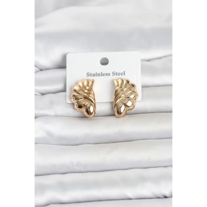 316L Çelik Gold Renk Vintage Model Kadın Küpe