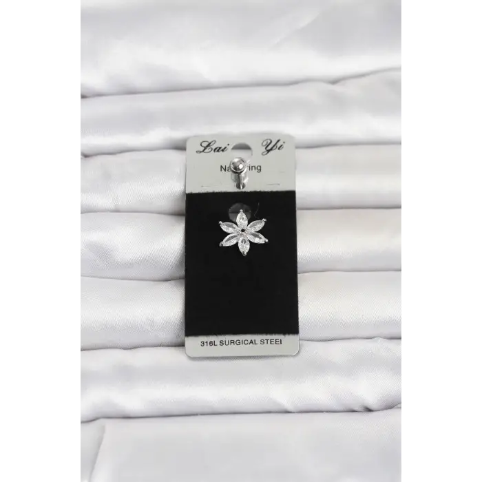 316L Cerrahi Çelik Lotus Model Göbek Piercing