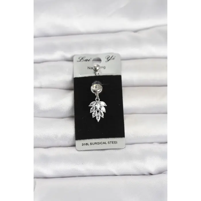 316L Cerrahi Çelik Sallantılı Başak Model Göbek Piercing