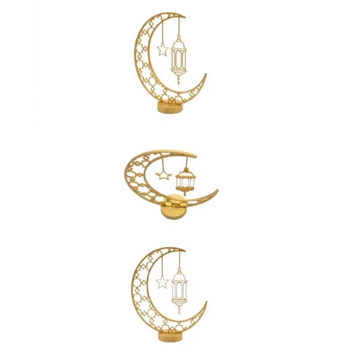 3D Hilal Cami Dekor 20x20 cm Özel Baskı Masa Üstü Süs