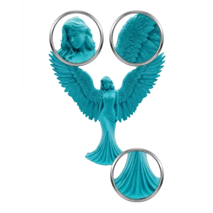 3D MELEK İNSAN TURKUAZ