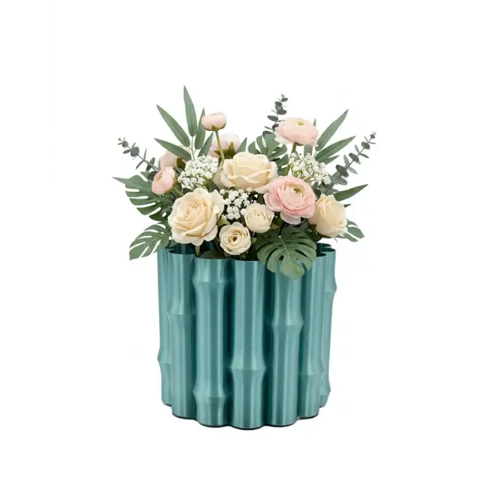 3D PARLAK YEŞİL VAZO