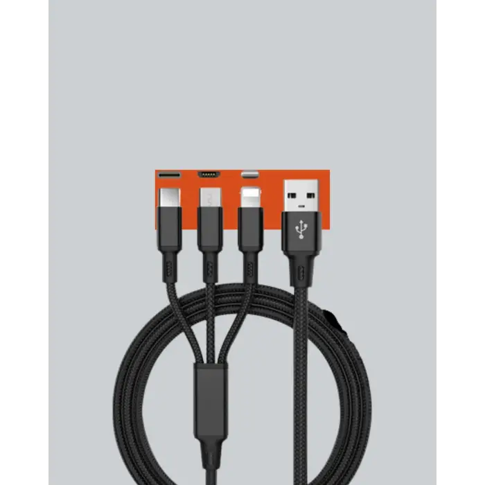 3’ü 1 Arada Hızlı Şarj Kablosu