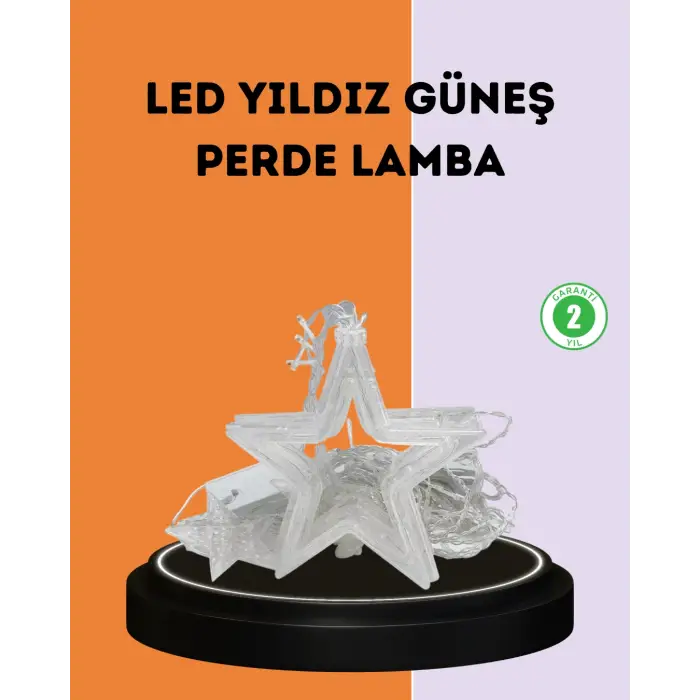 3x3 Metre Yıldız Peri Led Perde Işık Romantik Dekorasyon