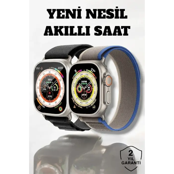 49MM Ekranlı, Kan Basıncı ve Adımsayar Özellikli Bluetooth Akıllı Saat