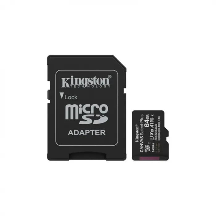 64 GB KINGSTON CANVAS SELECT PLUS MICRO SD CARD CL10 SDCS3/64GB