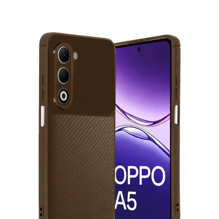 A5 4G Auto Focus Karbon Kapak - Kahverengi