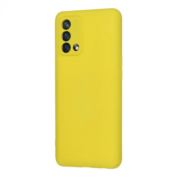 A74 4G Kılıf Nano içi Kadife Silikon - Sarı