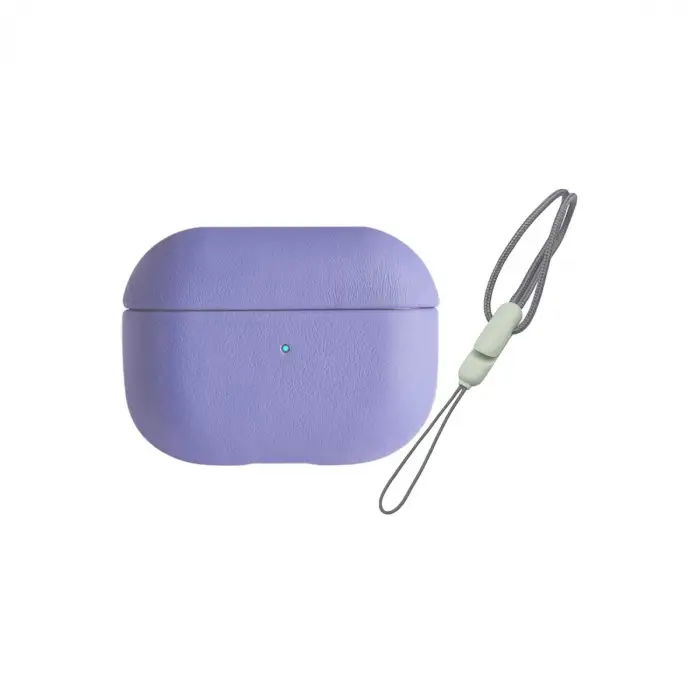 Airpods Pro 2 (2.nesil) 405 Deri Kılıf - Lila