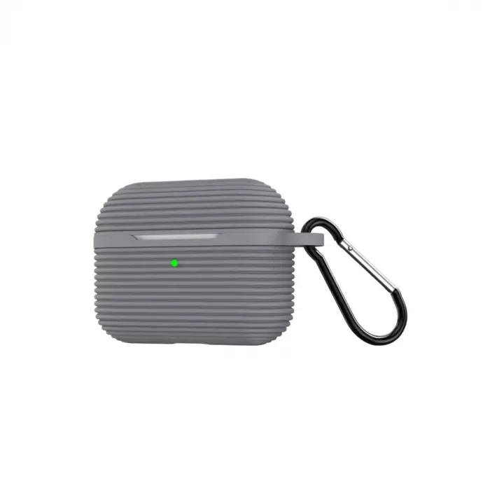 Airpods Pro 3 (3.nesil) Raven Silikon Kılıf - Gri
