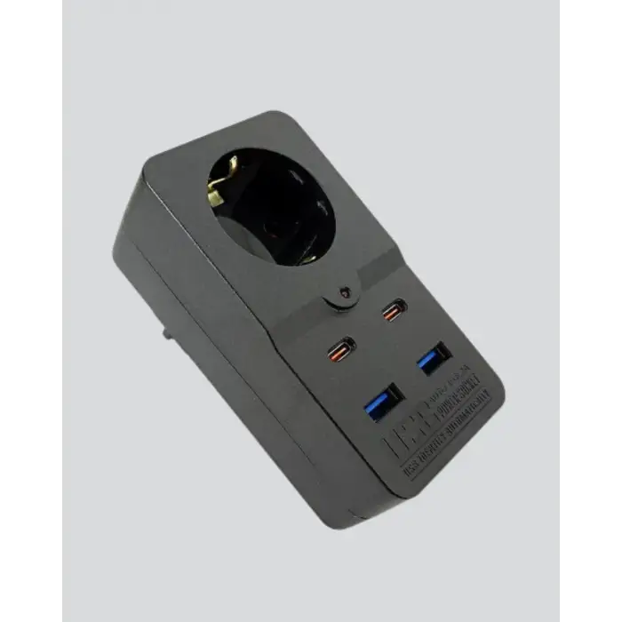 Akıllı Akım Dengelemeli Priz 2500W 4 USB Type C Çıkışlı