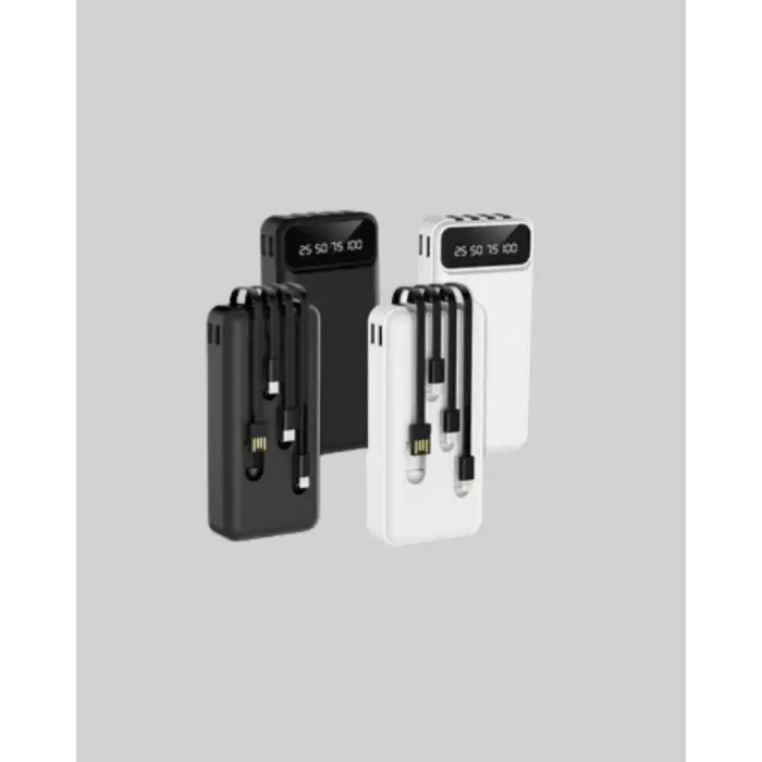 Akıllı LCD Ekranlı 20.000mAh Powerbank PD + USB + Type-C