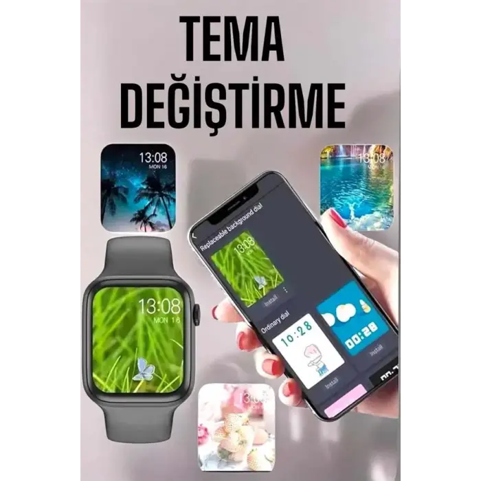 Akıllı Saat Amoled Ekran Yeni Nesil Bluetooth Bağlantılı