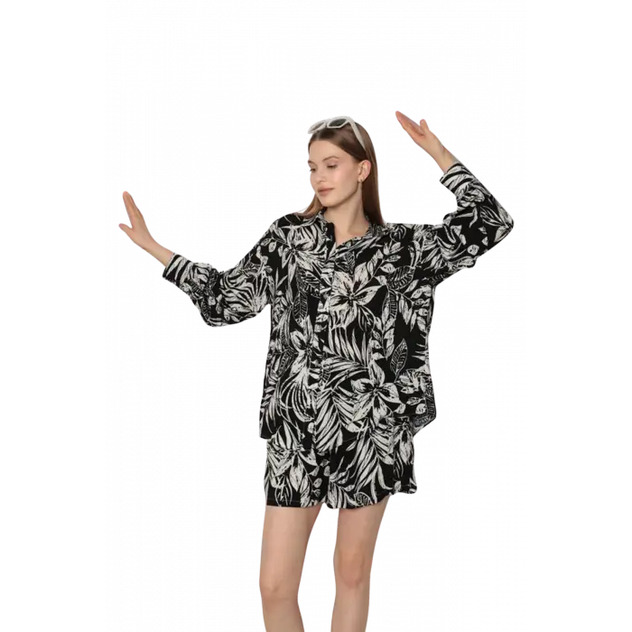 Alt Üst Şortlu Takım - Desenli