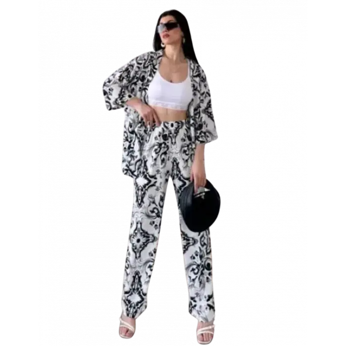 Alt Üst Takım Kimono- Desenli