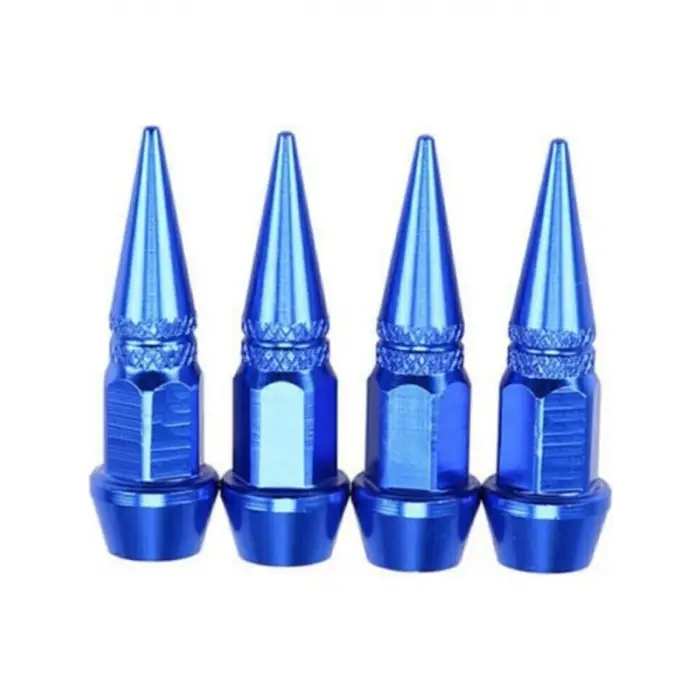 Alüminyum Sivri Sibop Kapağı Mavi 4'lü 45MM