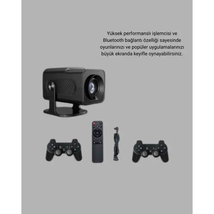 Android Projeksiyon Game Box – 1280x720p HD Çözünürlük, Bluetooth,HDMI ve USB Girişli