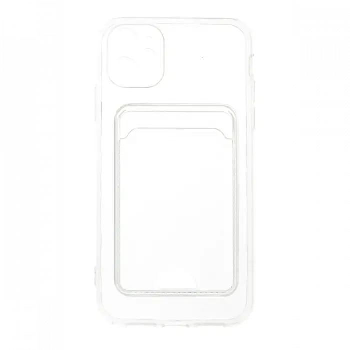 Apple iPhone 11 Kılıf Kart Şeffaf Silikon - Şeffaf