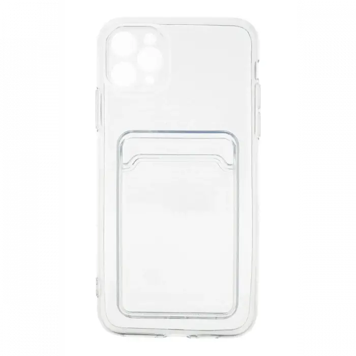 Apple iPhone 11 Pro Max Kılıf Kart Şeffaf Silikon - Şeffaf