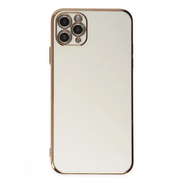 Apple iPhone 11 Pro Max Kılıf Volet Silikon - Beyaz