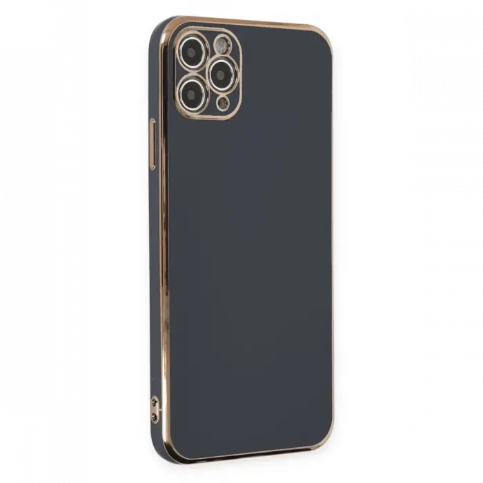 Apple iPhone 11 Pro Max Kılıf Volet Silikon - Siyah