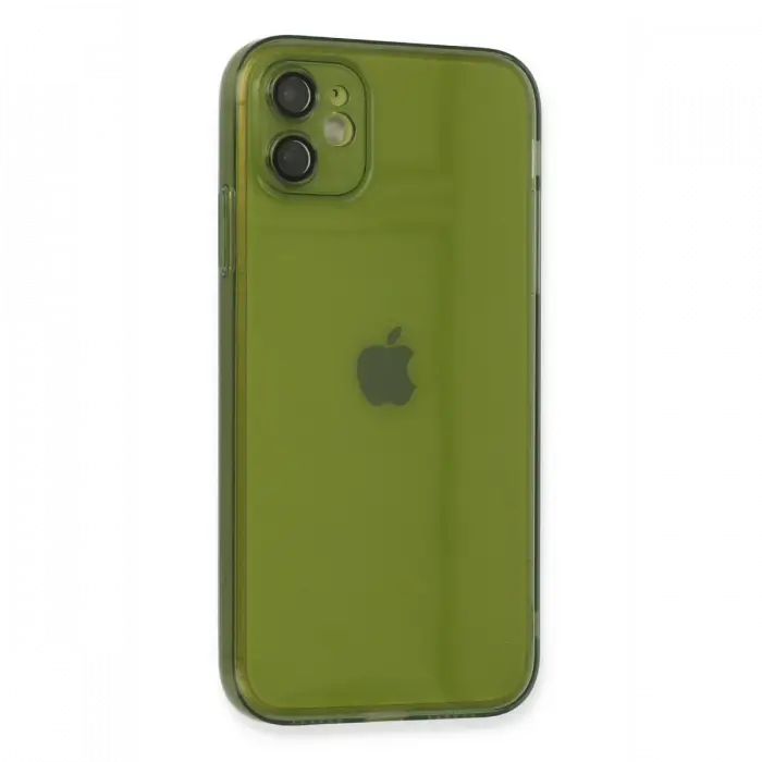 Apple iPhone 12 Kılıf Fly Lens Silikon - Yeşil
