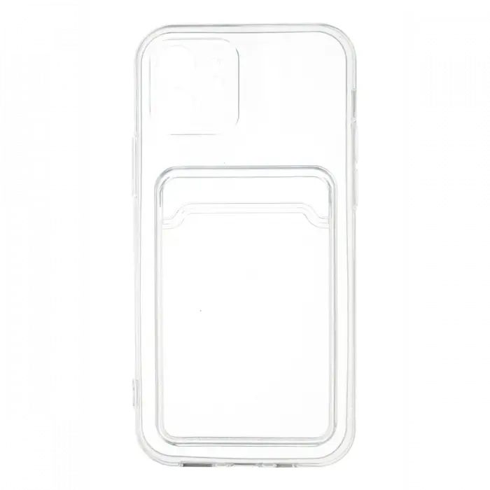 Apple iPhone 12 Kılıf Kart Şeffaf Silikon - Şeffaf