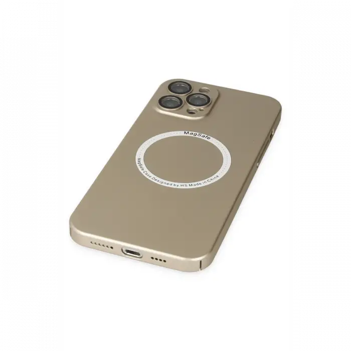 Apple iPhone 12 Pro Kılıf Jack Magneticsafe Lens Silikon - Gold