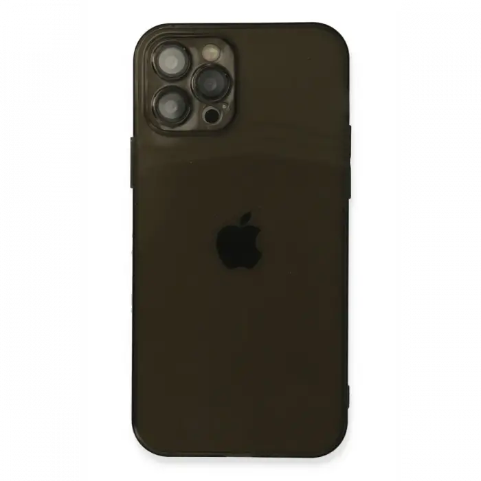 Apple iPhone 12 Pro Max Kılıf Fly Lens Silikon - Siyah