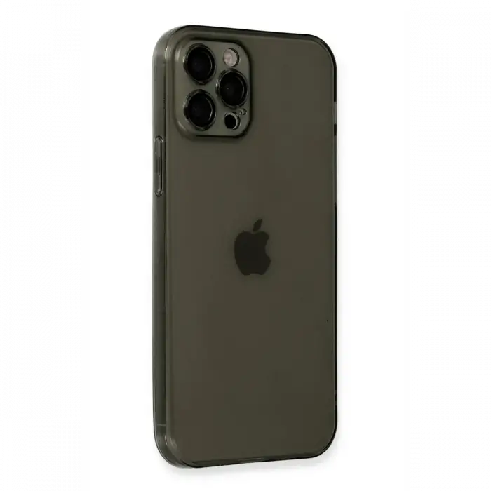 Apple iPhone 12 Pro Max Kılıf Fly Lens Silikon - Siyah