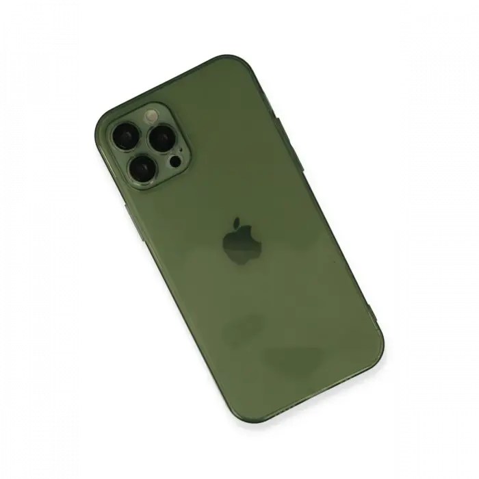 Apple iPhone 12 Pro Max Kılıf Fly Lens Silikon - Yeşil