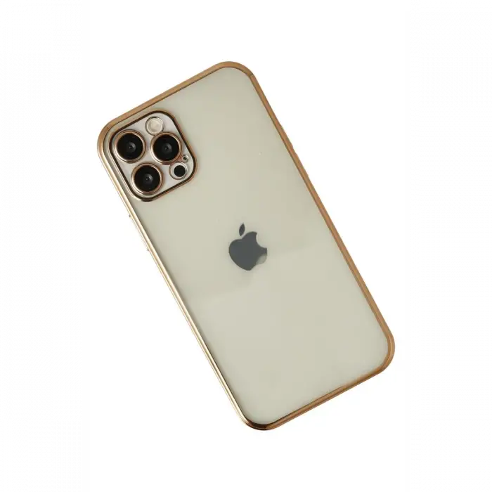 Apple iPhone 12 Pro Max Kılıf Razer Lensli Silikon - Gold